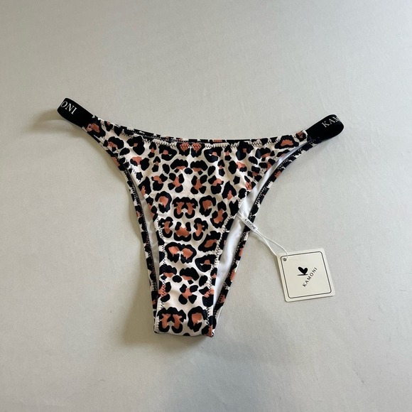 Kamoni animal print high sided bikini bottom L - Picture 1 of 5